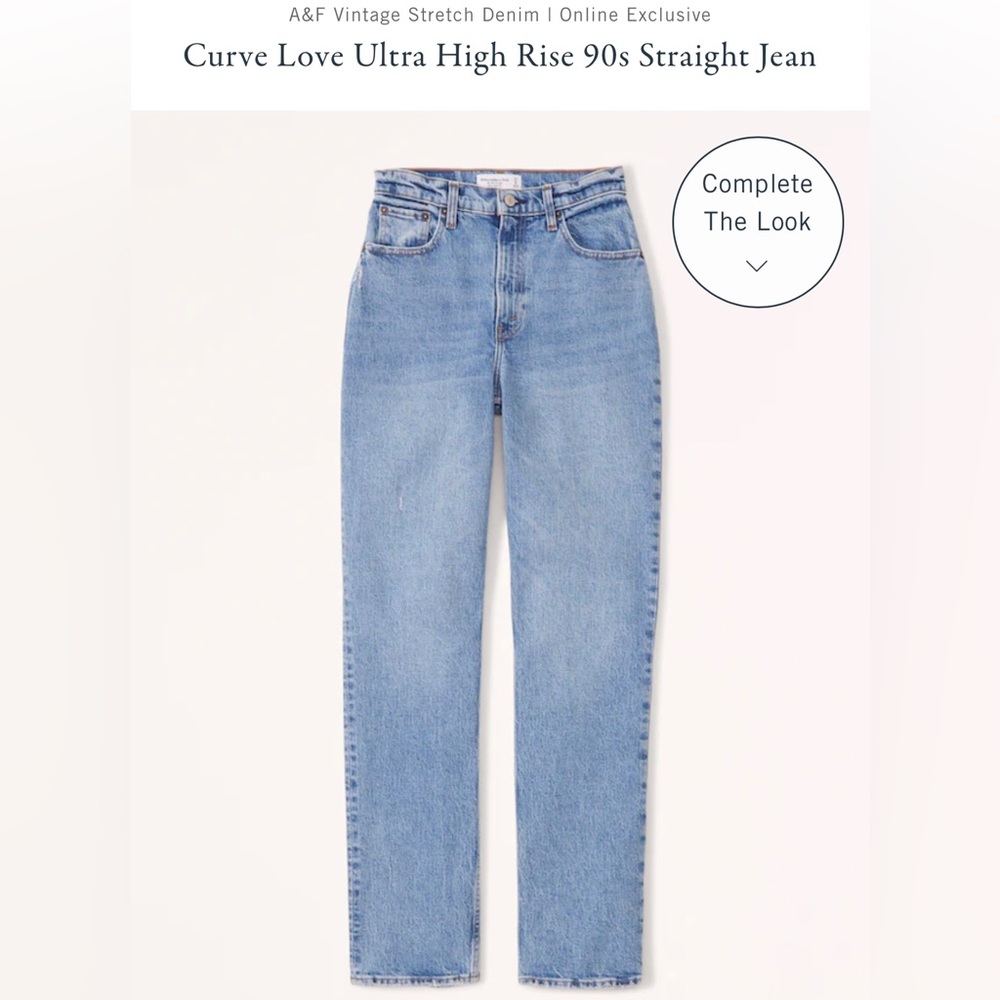 Abercrombie Curve love ultra high rise straight jeans